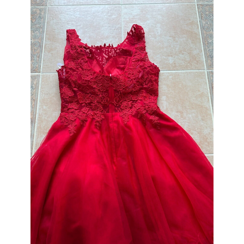 Worn Twice! Dancing Queen Dama Dress Red youth size L - Picture 3 of 15
